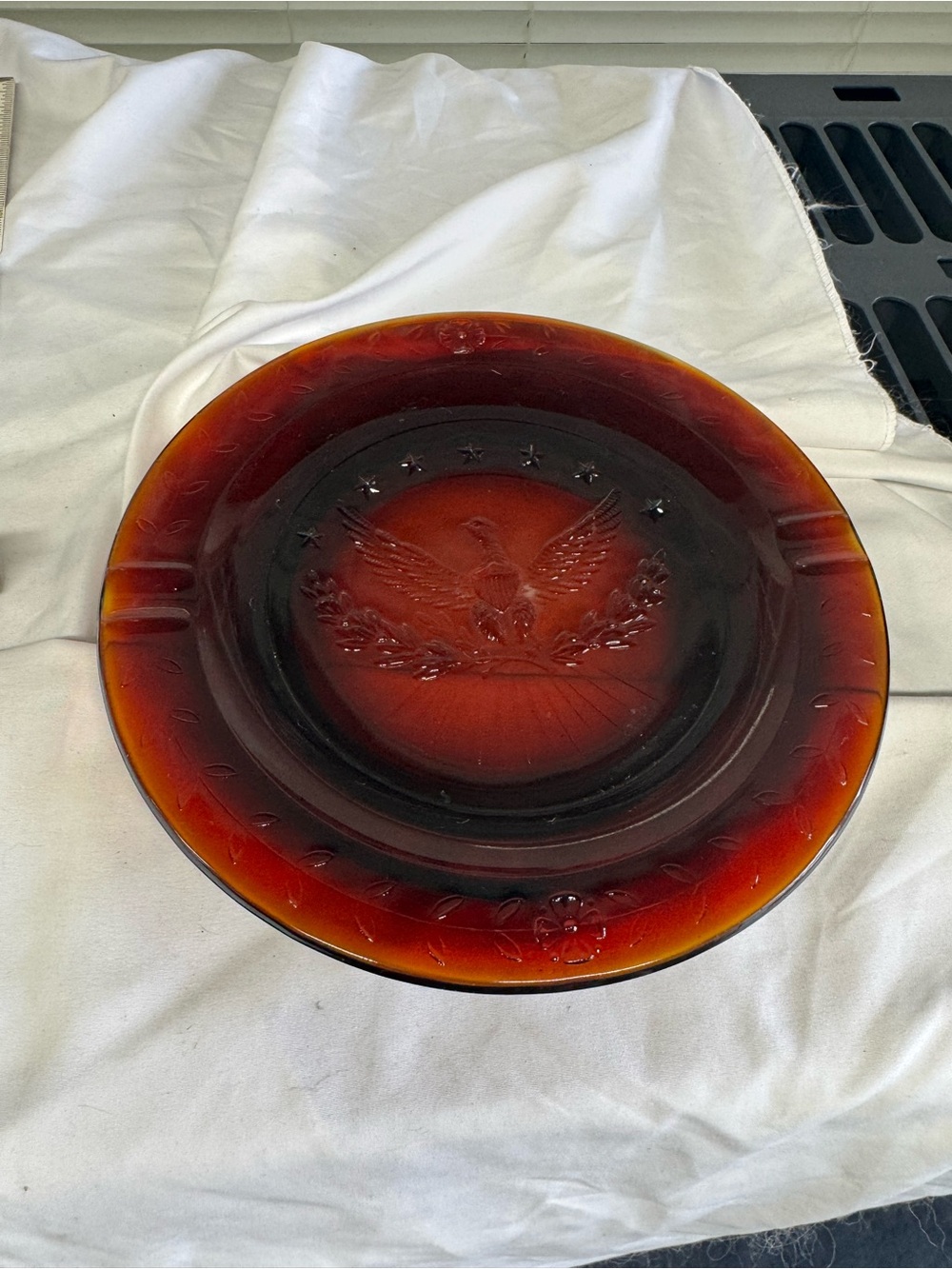 VTG LE Smith amberina Heritage cigar ashtray
